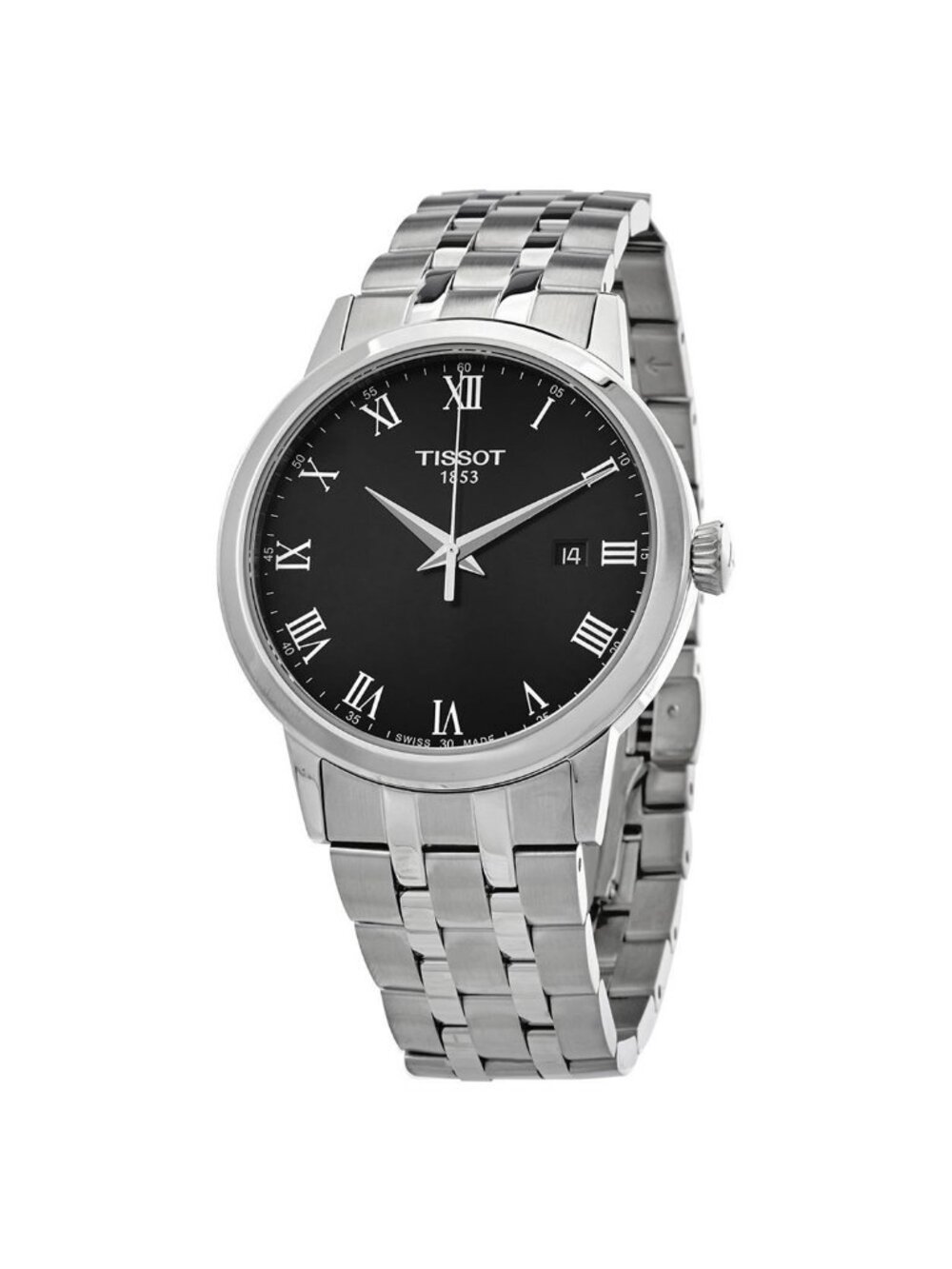NWT Tissot T-Classic Quartz Black Dial Men's Watch
